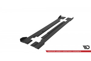 Street Pro Side Skirts Diffusers + Flaps Mercedes-AMG CLA 45 C117 Facelift - Black + Gloss Flaps Street Pro Side Skirts Diffusers + Flaps Mercedes-AMG CLA 45 C117 Facelift - Black + Gloss Flaps