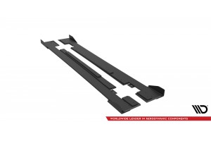 Street Pro Side Skirts Diffusers + Flaps Mercedes-AMG CLA 45 C117 Facelift - Black + Gloss Flaps Street Pro Side Skirts Diffusers + Flaps Mercedes-AMG CLA 45 C117 Facelift - Black + Gloss Flaps