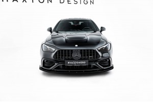 Street Pro Front Splitter + Flaps Mercedes-AMG CLE 53 C236 - Black + Gloss Flaps