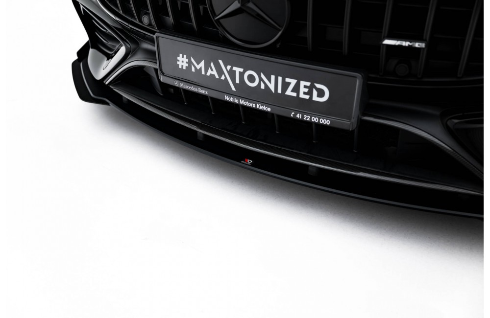 Street Pro Front Splitter + Flaps Mercedes-AMG CLE 53 C236 - Black + Gloss Flaps