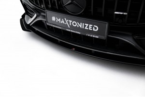 Street Pro Front Splitter + Flaps Mercedes-AMG CLE 53 C236 - Black + Gloss Flaps