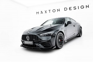 Street Pro Front Splitter + Flaps Mercedes-AMG CLE 53 C236 - Black + Gloss Flaps