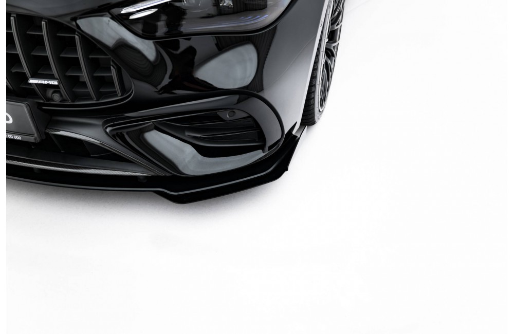 Street Pro Front Splitter + Flaps Mercedes-AMG CLE 53 C236 - Black + Gloss Flaps