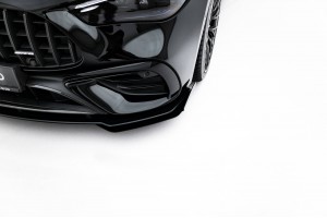 Street Pro Front Splitter + Flaps Mercedes-AMG CLE 53 C236 - Black + Gloss Flaps