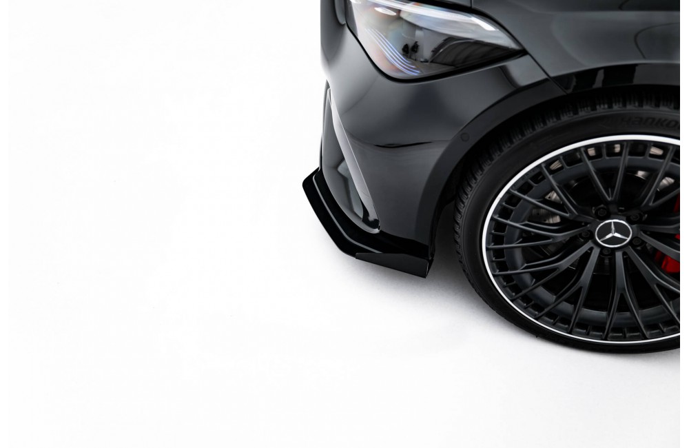 Street Pro Front Splitter + Flaps Mercedes-AMG CLE 53 C236 - Black + Gloss Flaps