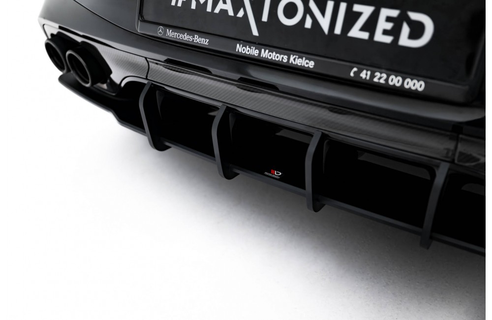 Street Pro Rear Diffuser + Flaps Mercedes-AMG CLE 53 C236 - Black + Gloss Flaps