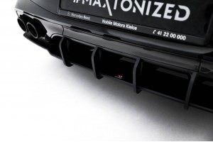 Street Pro Rear Diffuser + Flaps Mercedes-AMG CLE 53 C236 - Black + Gloss Flaps