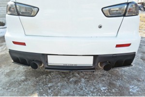 Rear Splitter Mitsubishi Lancer Evo X (with vertical bars)