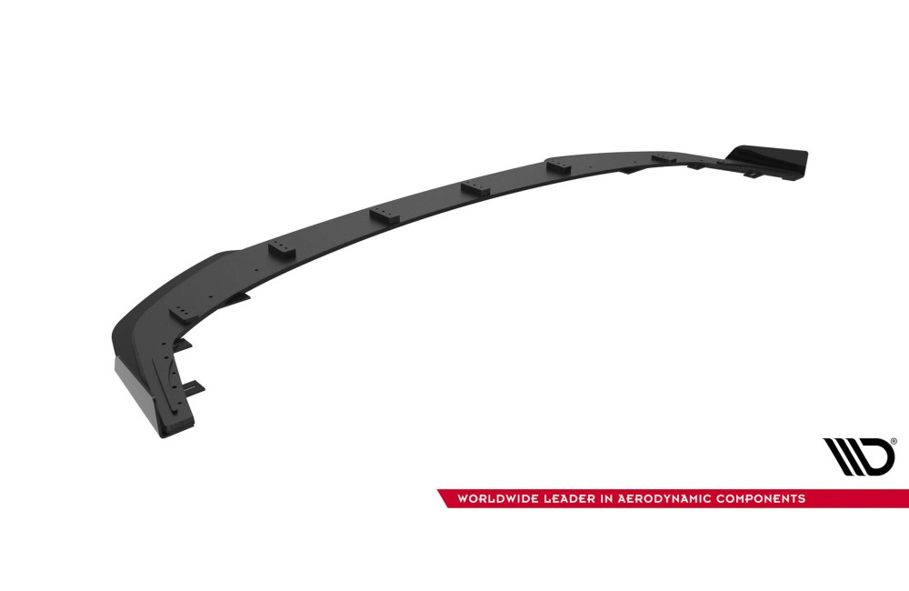 Street Pro Front Splitter + Flaps Mitsubishi Lancer EVO X - Black + Gloss Flaps