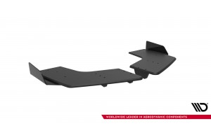 Street Pro Rear Side Splitters + Flaps Mitsubishi Lancer EVO X - Black + Gloss Flaps