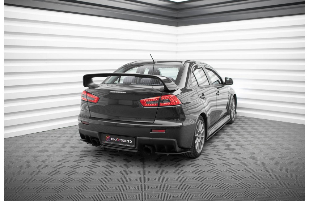 Street Pro Rear Side Splitters  Mitsubishi Lancer EVO X - Black-Red