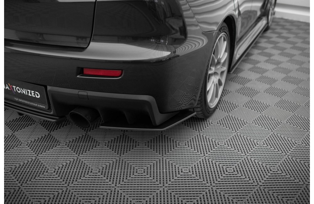 Street Pro Rear Side Splitters  Mitsubishi Lancer EVO X - Black-Red