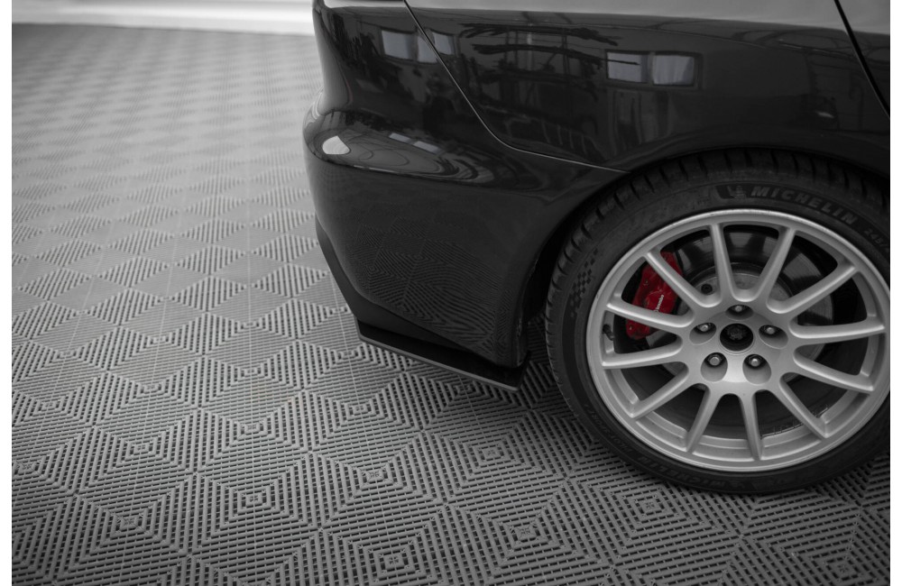 Street Pro Rear Side Splitters  Mitsubishi Lancer EVO X - Black-Red