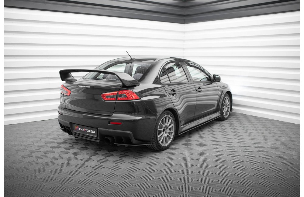 Street Pro Rear Side Splitters  Mitsubishi Lancer EVO X - Black-Red