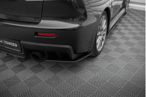 Street Pro Rear Side Splitters  Mitsubishi Lancer EVO X - Black-Red