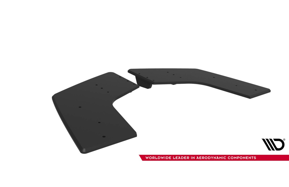 Street Pro Rear Side Splitters  Mitsubishi Lancer EVO X - Black-Red