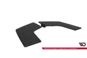Street Pro Rear Side Splitters  Mitsubishi Lancer EVO X - Black-Red