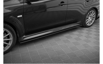 Street Pro Side Skirts Diffusers Mitsubishi Lancer EVO X - Black