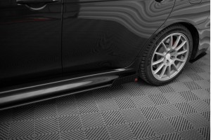 Street Pro Side Skirts Diffusers + Flaps Mitsubishi Lancer EVO X - Black + Gloss Flaps Street Pro Side Skirts Diffusers + Flaps Mitsubishi Lancer EVO X - Black + Gloss Flaps
