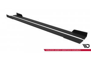 Street Pro Side Skirts Diffusers + Flaps Mitsubishi Lancer EVO X - Black + Gloss Flaps Street Pro Side Skirts Diffusers + Flaps Mitsubishi Lancer EVO X - Black + Gloss Flaps