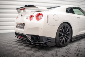 Rear Splitter + Flaps for Nissan GTR R35 Facelift