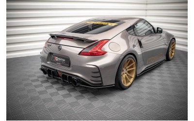 Street Pro Rear Side Splitters Nissan 370Z Nismo Facelift - Black