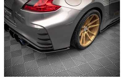 Street Pro Rear Side Splitters Nissan 370Z Nismo Facelift - Black