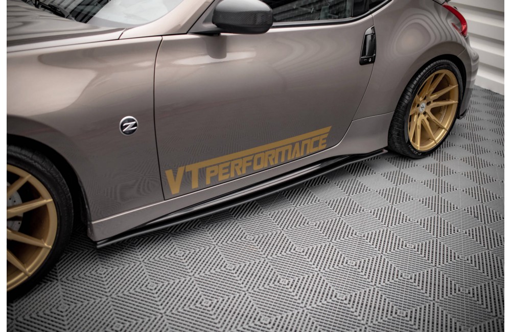 Street Pro Side Skirts Diffusers Nissan 370Z Nismo Facelift - Black Street Pro Side Skirts Diffusers Nissan 370Z Nismo Facelift - Black