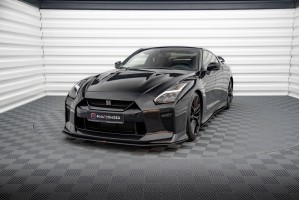 Street Pro Front Splitter Nissan GTR R35 Facelift - Black