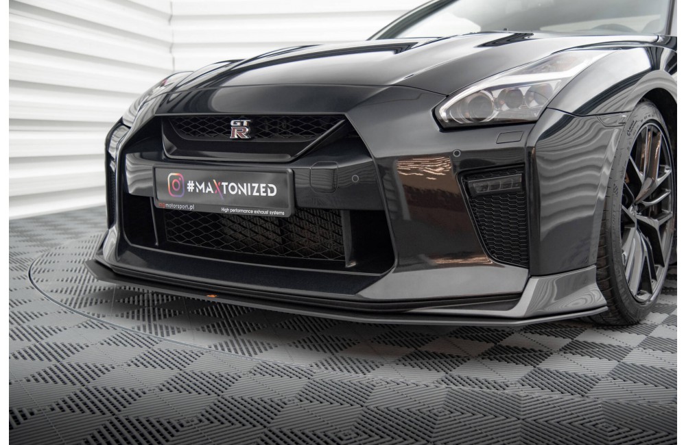 Street Pro Front Splitter Nissan GTR R35 Facelift - Black