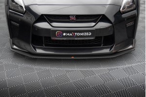 Street Pro Front Splitter Nissan GTR R35 Facelift - Black