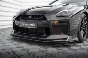 Street Pro Front Splitter Nissan GTR R35 Facelift - Black
