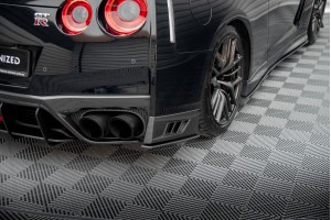 Street Pro Rear Side Splitters Nissan GTR R35 Facelift - Black Street Pro Rear Side Splitters Nissan GTR R35 Facelift - Black