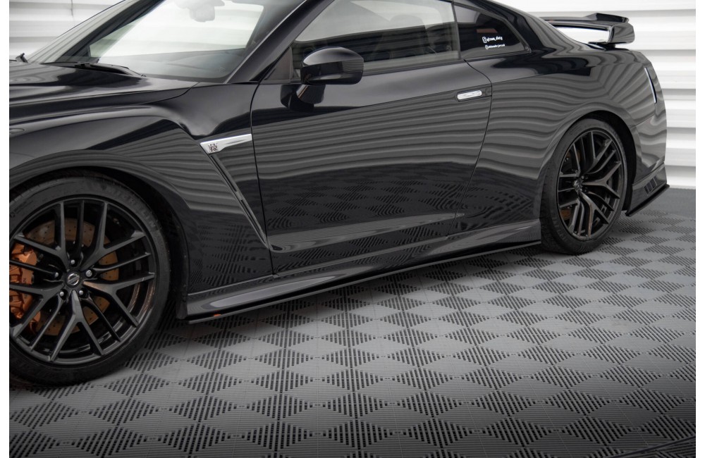 Street Pro Side Skirts Diffusers Nissan GTR R35 Facelift - Black Street Pro Side Skirts Diffusers Nissan GTR R35 Facelift - Black