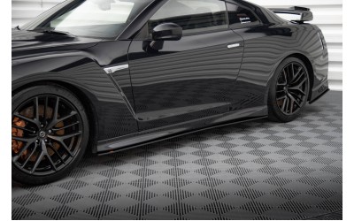 Street Pro Side Skirts Diffusers Nissan GTR R35 Facelift - Black