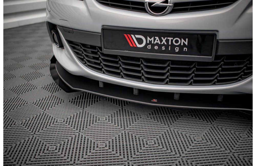 Street Pro Front Splitter V.1 + Flaps Opel Astra GTC OPC-Line J - Black + Gloss Flaps