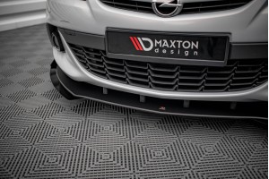 Street Pro Front Splitter V.1 + Flaps Opel Astra GTC OPC-Line J - Black + Gloss Flaps