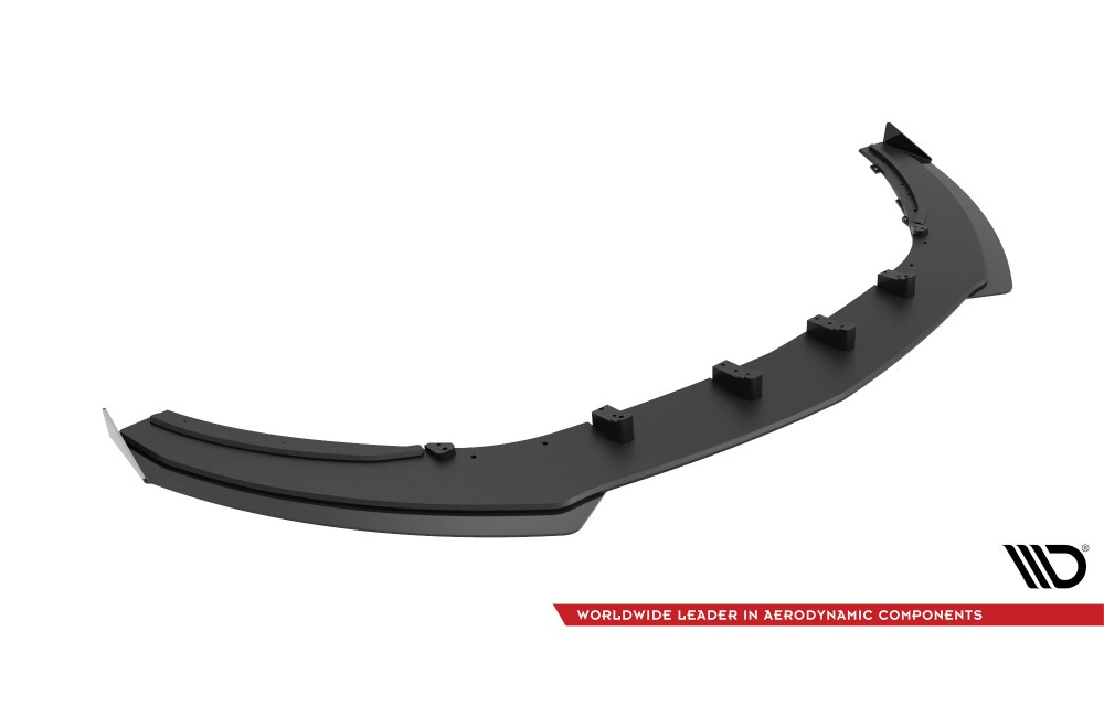 Street Pro Front Splitter V.1 + Flaps Opel Astra GTC OPC-Line J - Black + Gloss Flaps