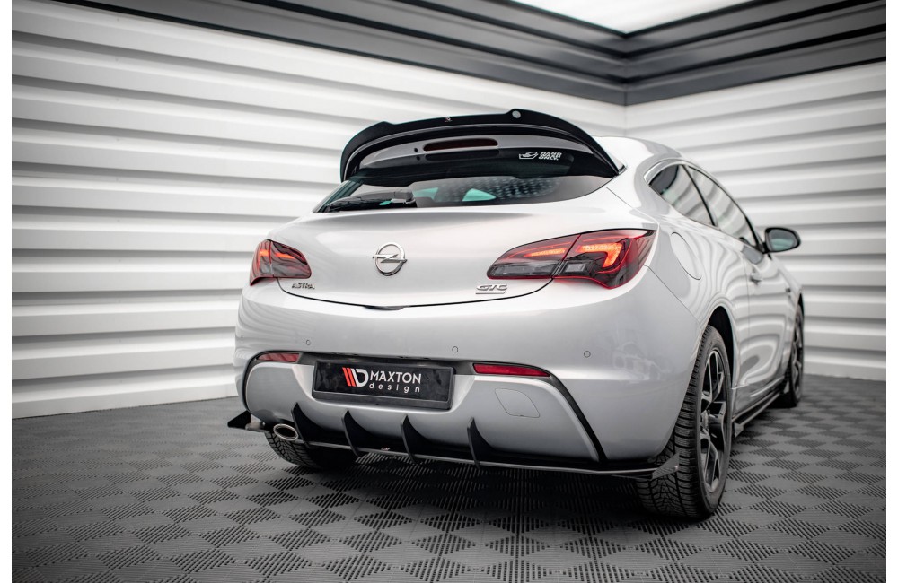 Street Pro Rear Valance + Flaps Opel Astra GTC OPC-Line J - Black + Gloss Flaps Street Pro Rear Valance + Flaps Opel Astra GTC OPC-Line J - Black + Gloss Flaps