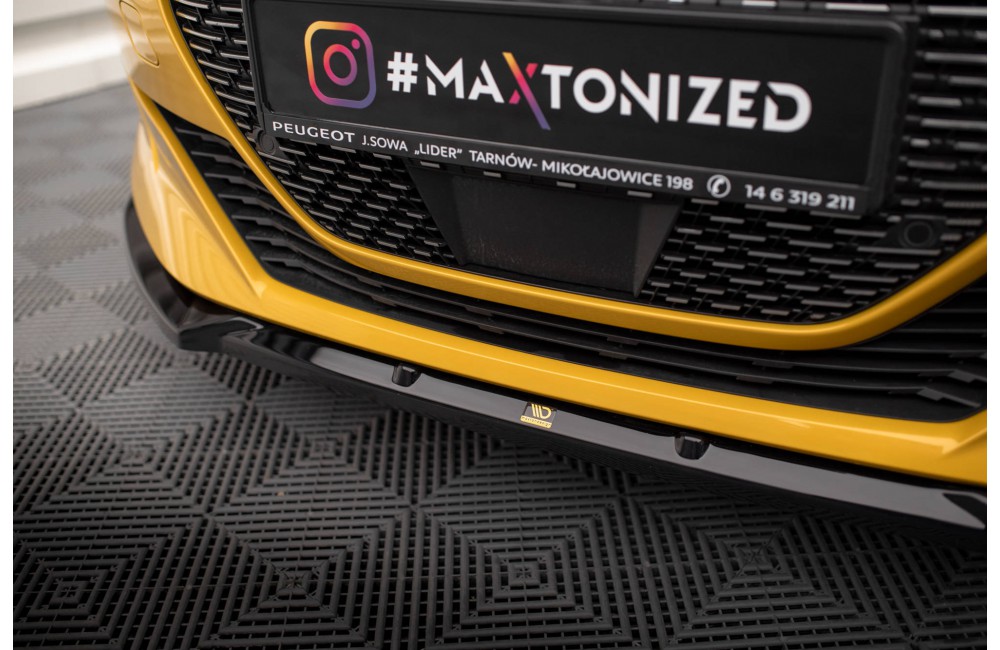 Front Splitter V.1 + Flaps Peugeot 208 GT Mk2