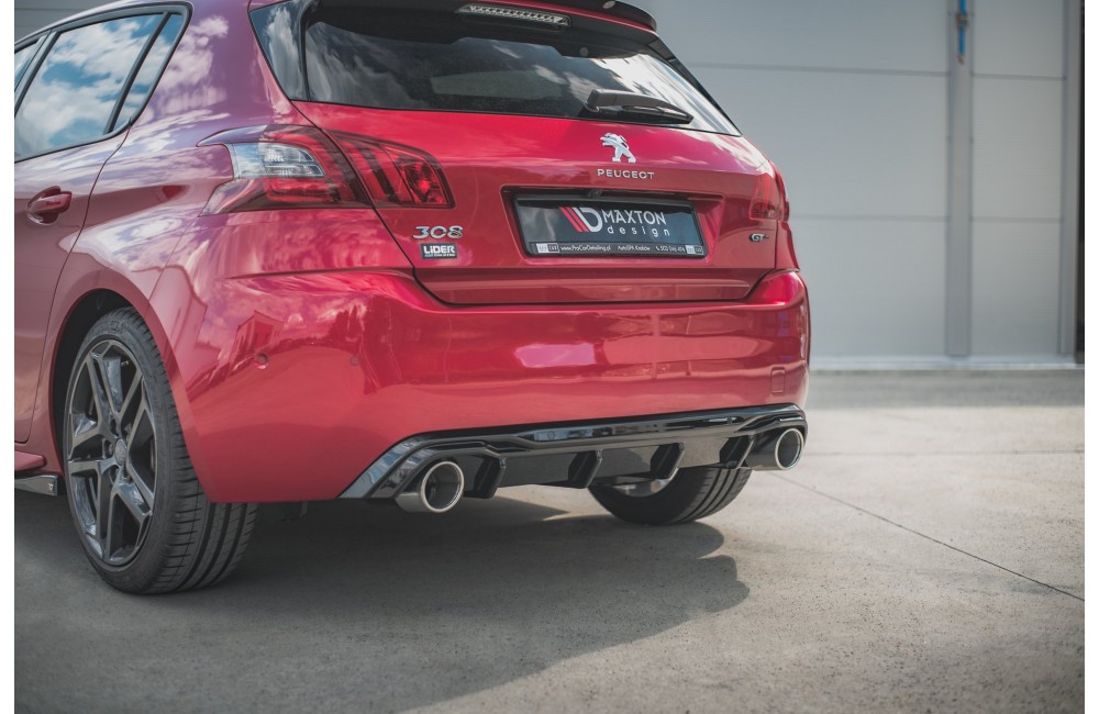 Rear Valance + Exhaust Ends Imitation Peugeot 308 GT Mk2 Facelift