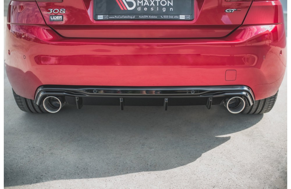 Rear Valance + Exhaust Ends Imitation Peugeot 308 GT Mk2 Facelift