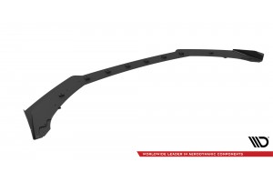 Street Pro Front Splitter + Flaps Peugeot 208 GT Mk2 - Black + Gloss Flaps
