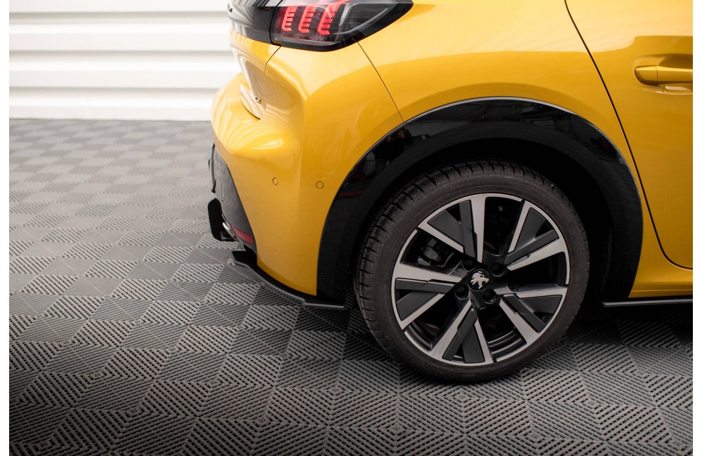 Street Pro Rear Side Splitters Peugeot 208 GT Mk2 - Black Street Pro Rear Side Splitters Peugeot 208 GT Mk2 - Black