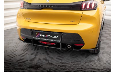 Street Pro Rear Side Splitters Peugeot 208 GT Mk2 - Black