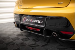 Street Pro Rear Side Splitters + Flaps Peugeot 208 GT Mk2 - Black + Gloss Flaps