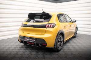 Street Pro Rear Side Splitters + Flaps Peugeot 208 GT Mk2 - Black + Gloss Flaps