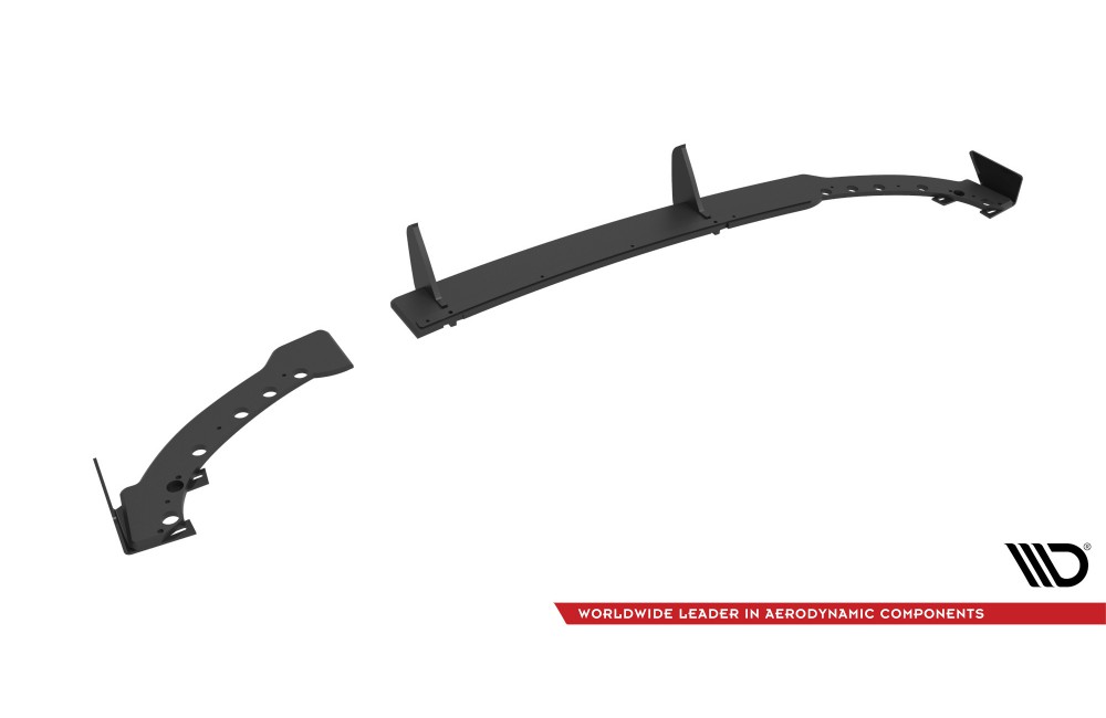 Street Pro Rear Side Splitters + Flaps Peugeot 208 GT Mk2 - Black + Gloss Flaps