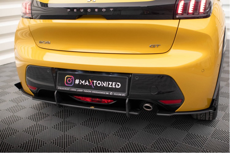 Street Pro Πίσω Πλευρικοί Splitters + Flaps Peugeot 208 GT Mk2