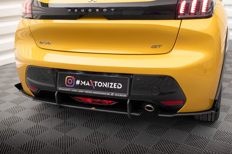 Street Pro Πίσω Πλευρικοί Splitters + Flaps Peugeot 208 GT Mk2